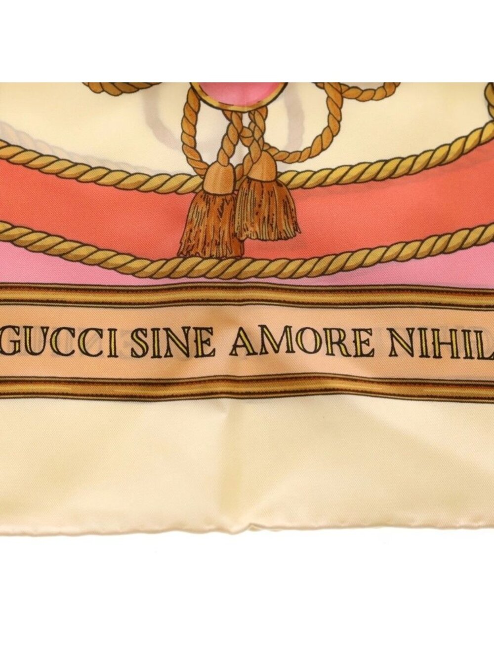 Gucci Optical Silk Scarf Bandana Pink White - Picture 6 of 6